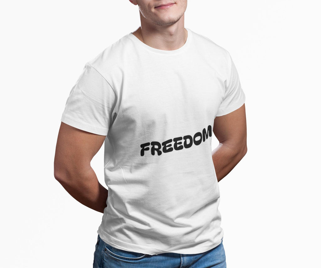 FREEDOM text tee | Quote back print tee, 'If small people cast big shadows'