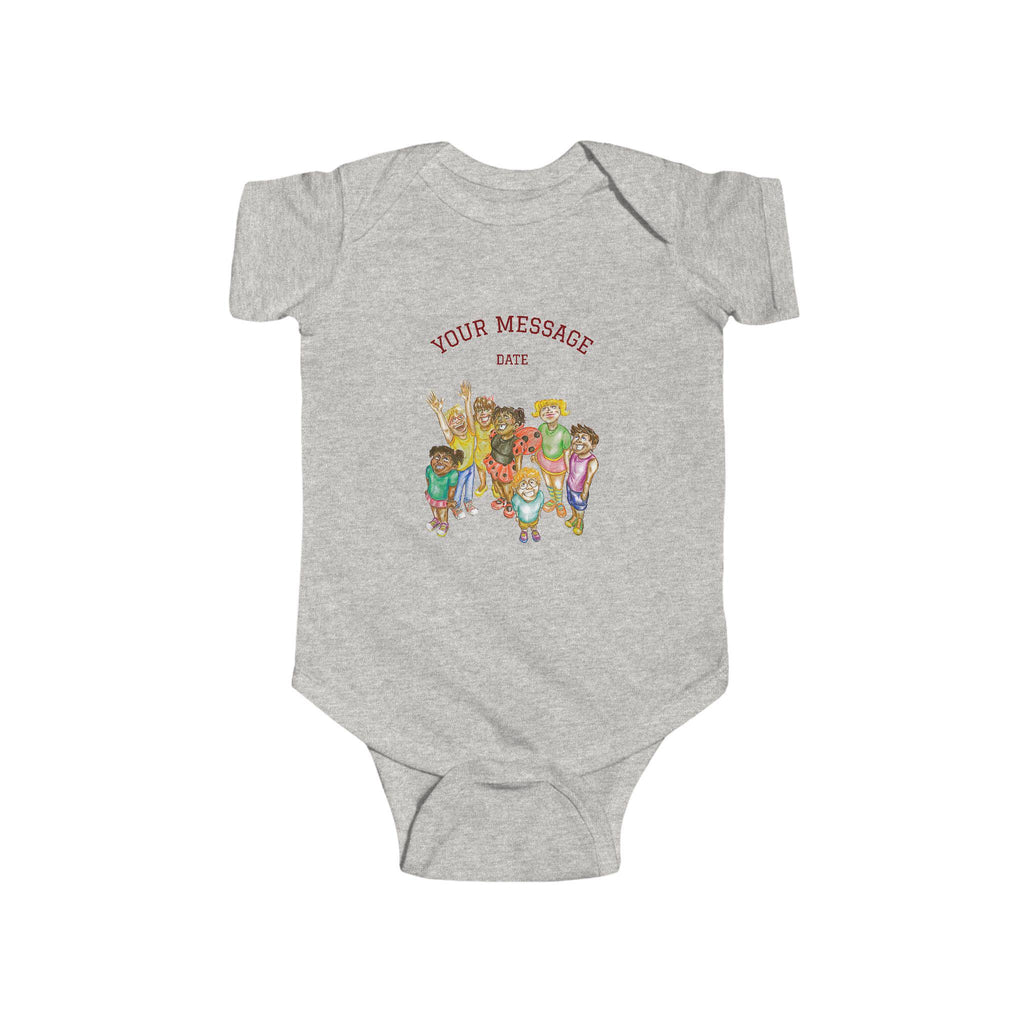 Personalized Baby Onesie, Hand-Drawn Kids Illustration, Baby Shower Gift