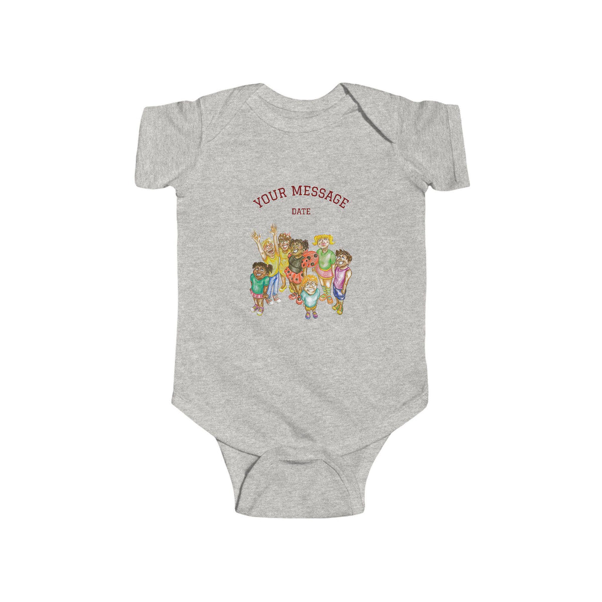 Personalized Baby Onesie, Hand-Drawn Kids Illustration, Baby Shower Gift