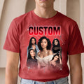 Custom Bootleg Collage T-Shirt, Personalized Photo Graphic Tee, Unisex Comfort Colors®