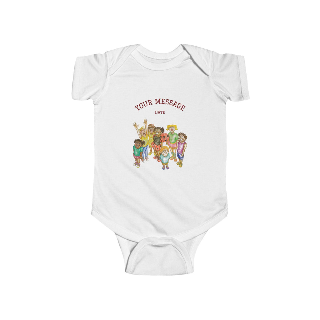 Personalized Baby Onesie, Hand-Drawn Kids Illustration, Baby Shower Gift