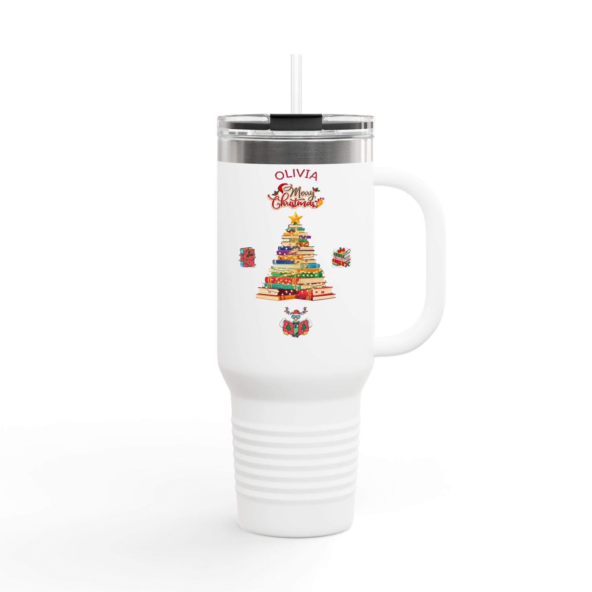 Personalized Christmas Tree 40oz Travel Mug | Insulated Tumbler