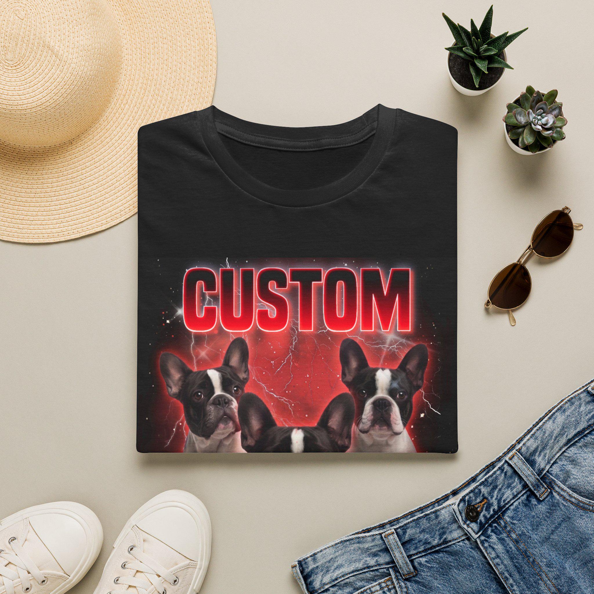 Custom Bootleg T-Shirt, Personalized Vintage Graphic Tee,  Custom Picture T-Shirt, Custom Photo Collage Tee, Unisex Oversized Gift