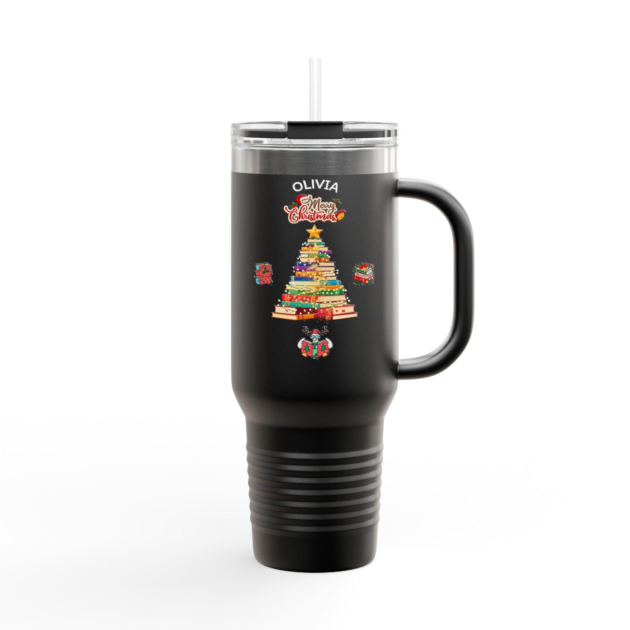 Personalized Christmas Tree 40oz Travel Mug | Insulated Tumbler