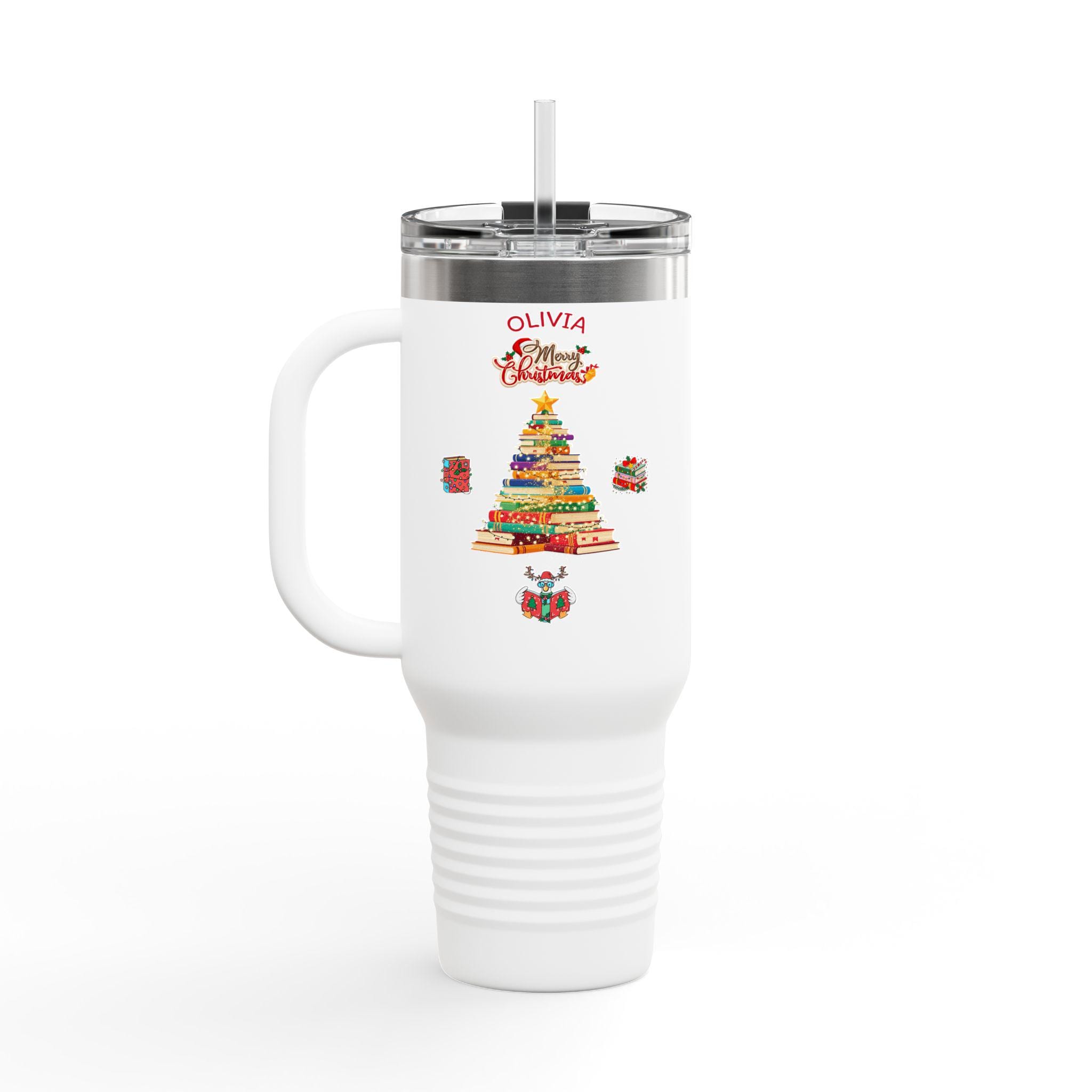 Personalized Christmas Tree 40oz Travel Mug | Insulated Tumbler