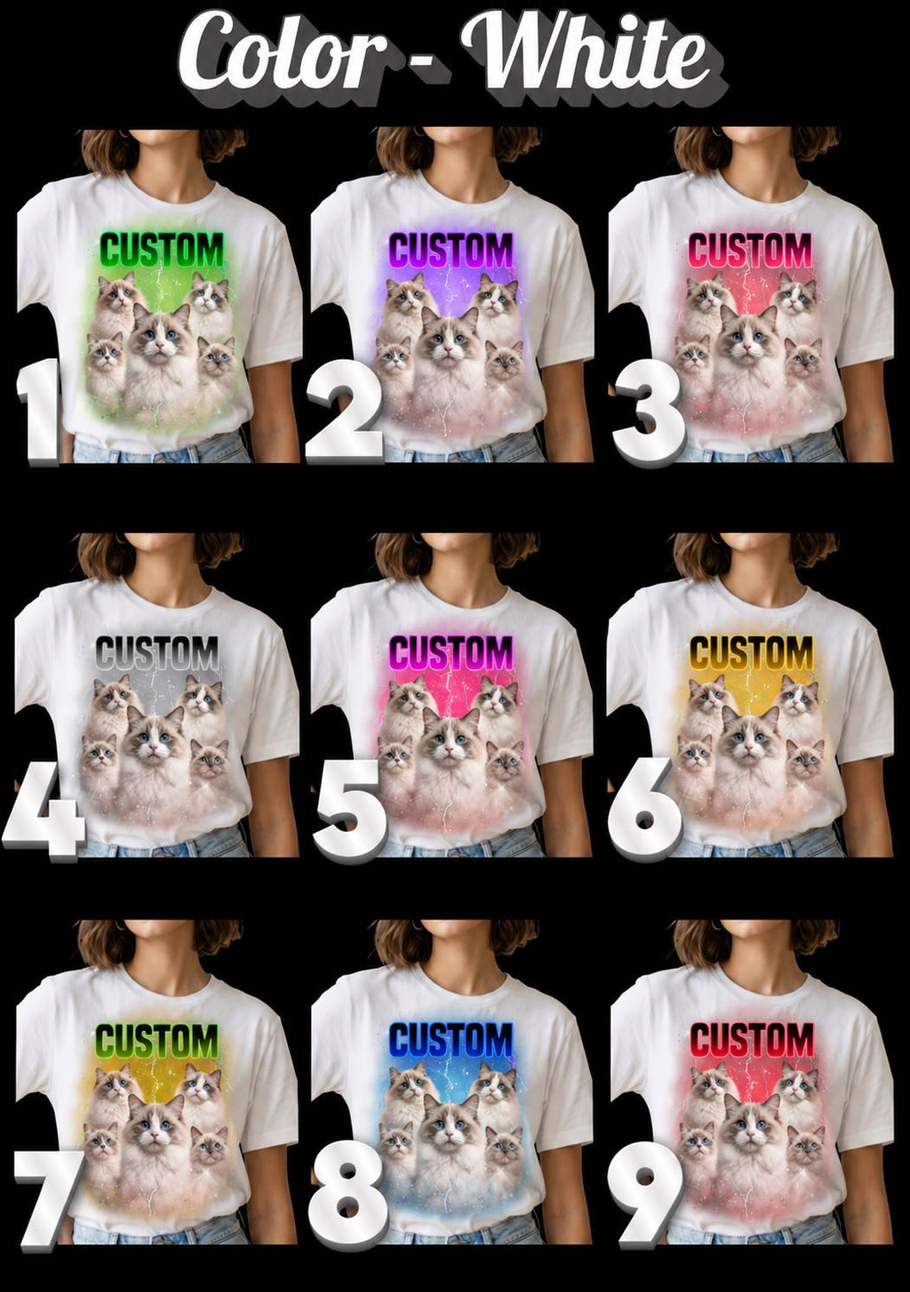 Custom Bootleg T-Shirt, Personalized Vintage Graphic Tee,  Custom Picture T-Shirt, Custom Photo Collage Tee, Unisex Oversized Gift
