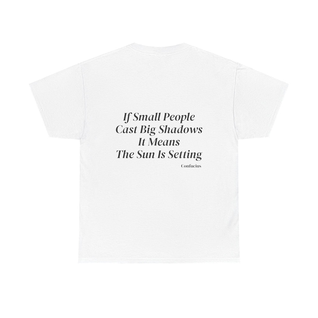 FREEDOM text tee | Quote back print tee, 'If small people cast big shadows'