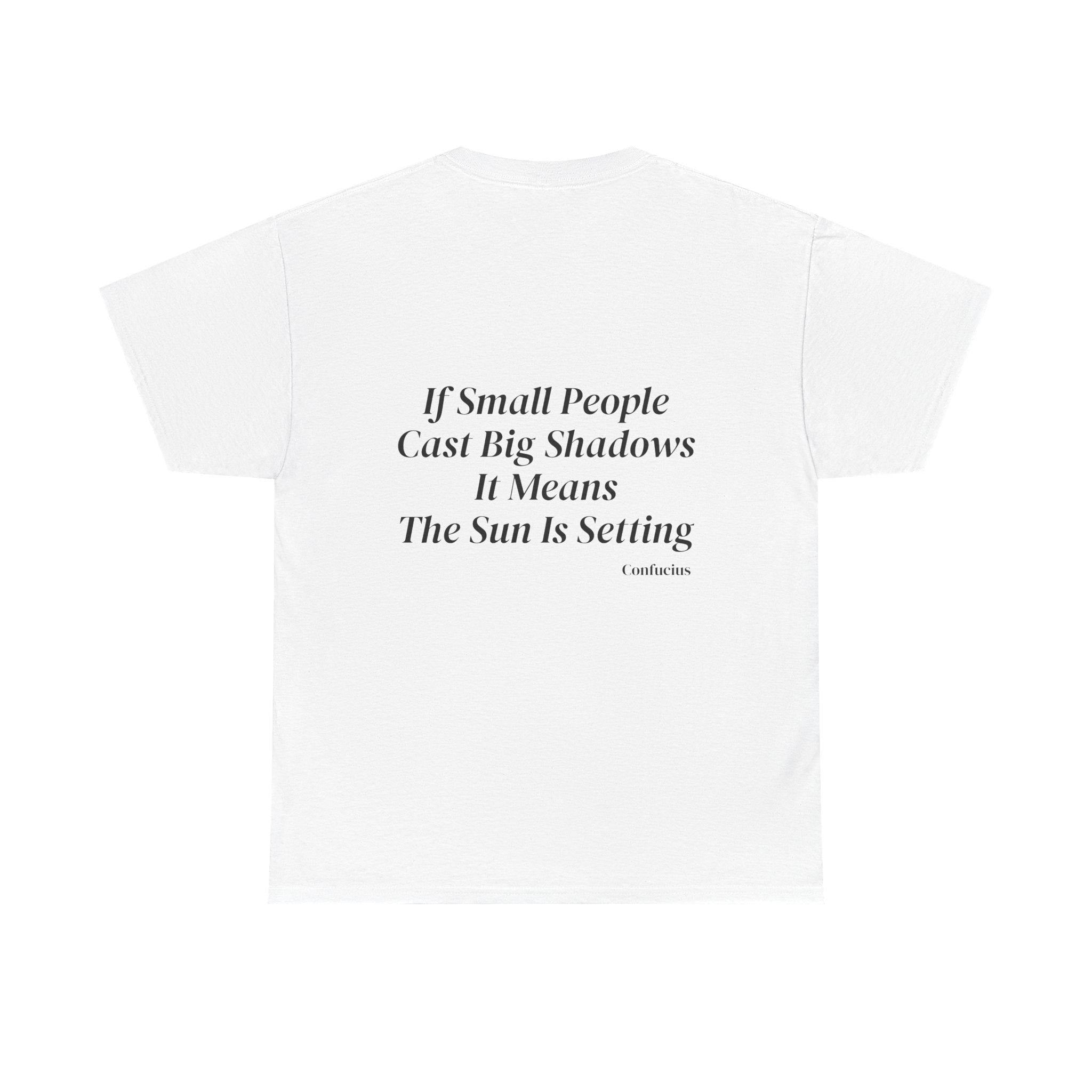 FREEDOM text tee | Quote back print tee, 'If small people cast big shadows'
