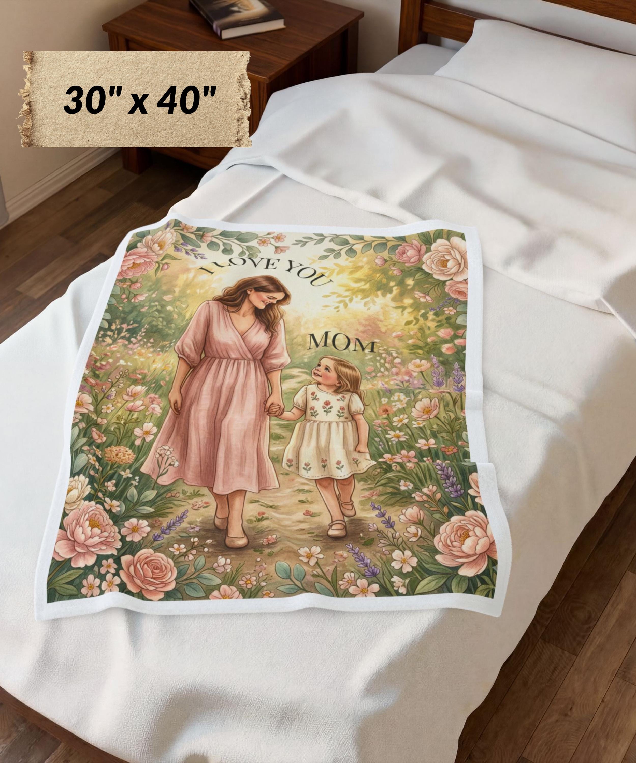 Personalized Mother's Day Velveteen Plush Blanket