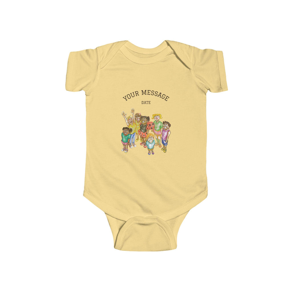 Personalized Baby Onesie, Hand-Drawn Kids Illustration, Baby Shower Gift