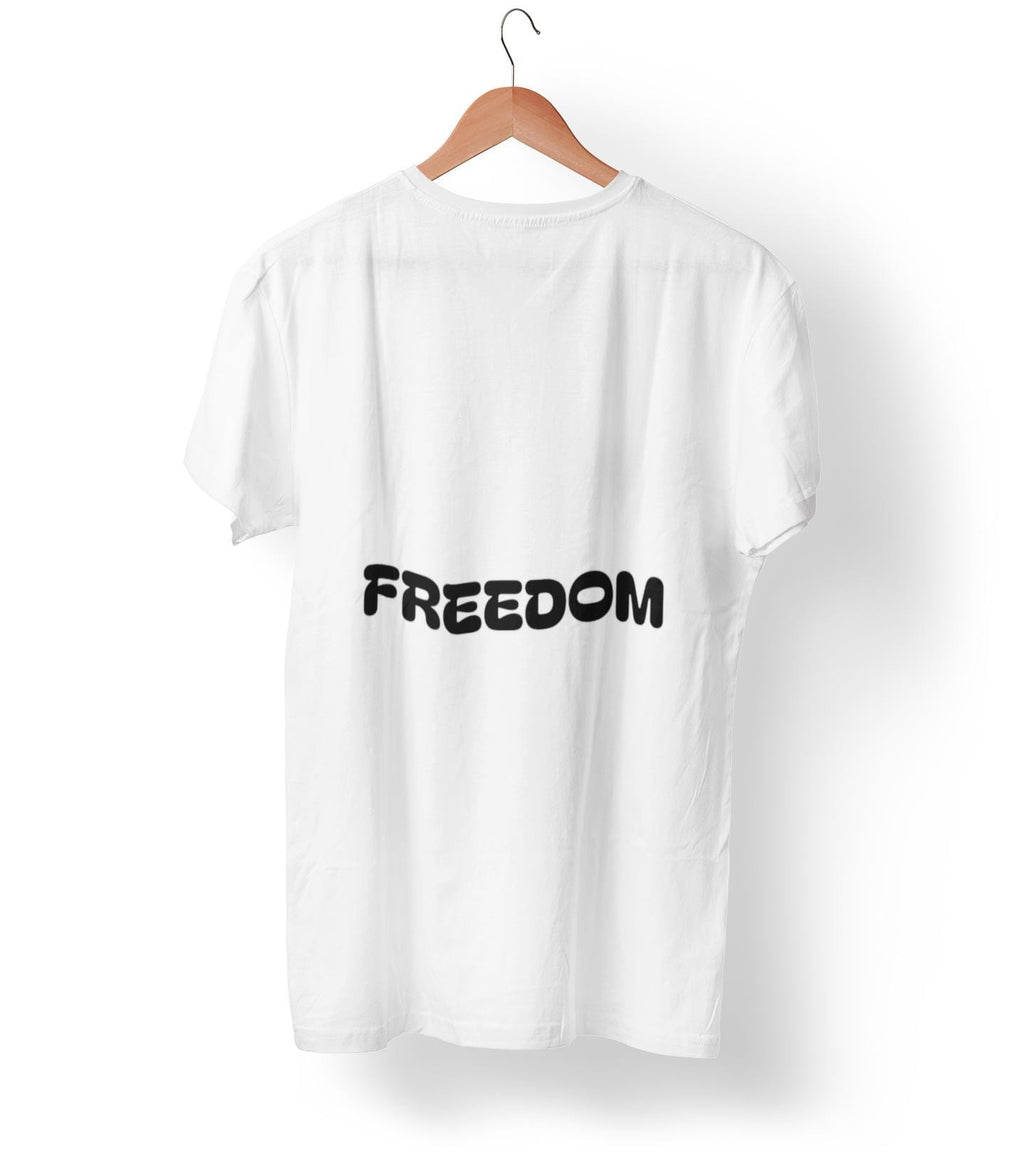 FREEDOM text tee | Quote back print tee, 'If small people cast big shadows'