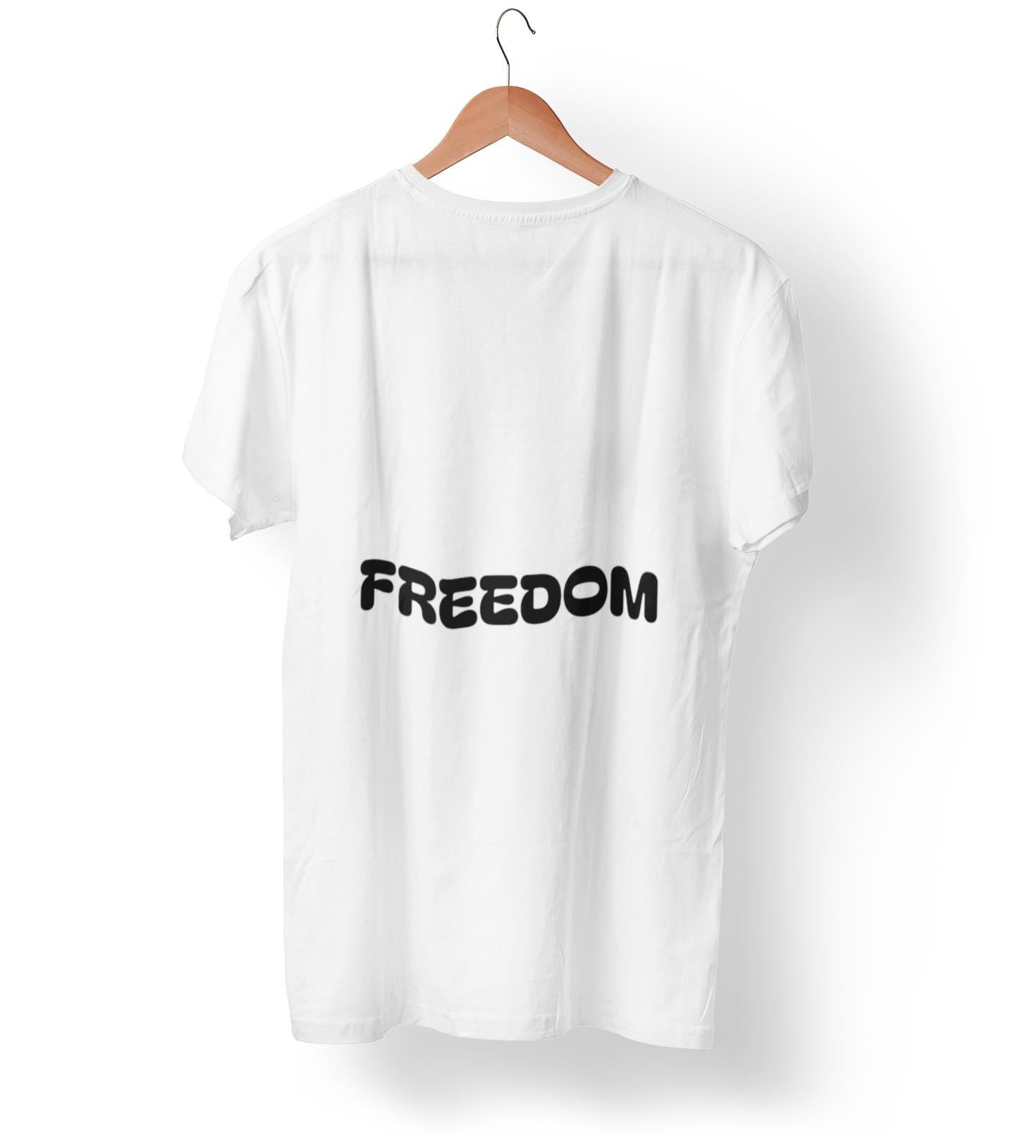 FREEDOM text tee | Quote back print tee, 'If small people cast big shadows'