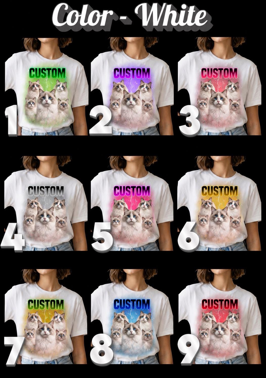 Custom Bootleg T-Shirt, Personalized Vintage Graphic Tee,  Custom Picture T-Shirt, Custom Photo Collage Tee, Unisex Oversized Gift