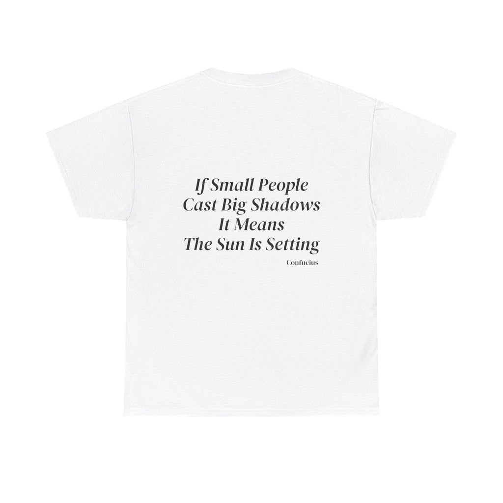 FREEDOM text tee | Quote back print tee, 'If small people cast big shadows'