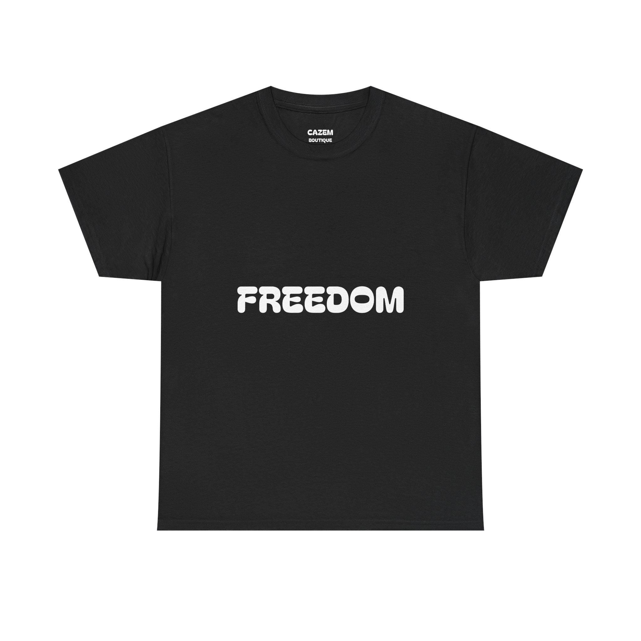 FREEDOM text tee | Quote back print tee, 'If small people cast big shadows'