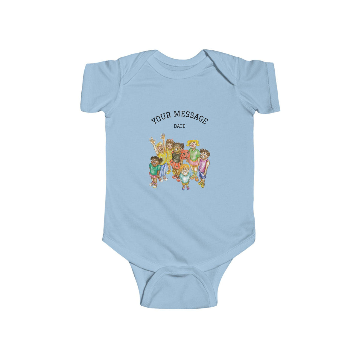 Personalized Baby Onesie, Hand-Drawn Kids Illustration, Baby Shower Gift